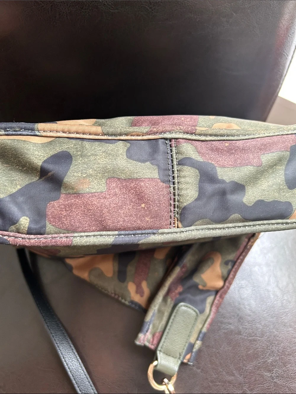 Camouflage Crossbody Shoulder Bag - Black Strap - unbranded